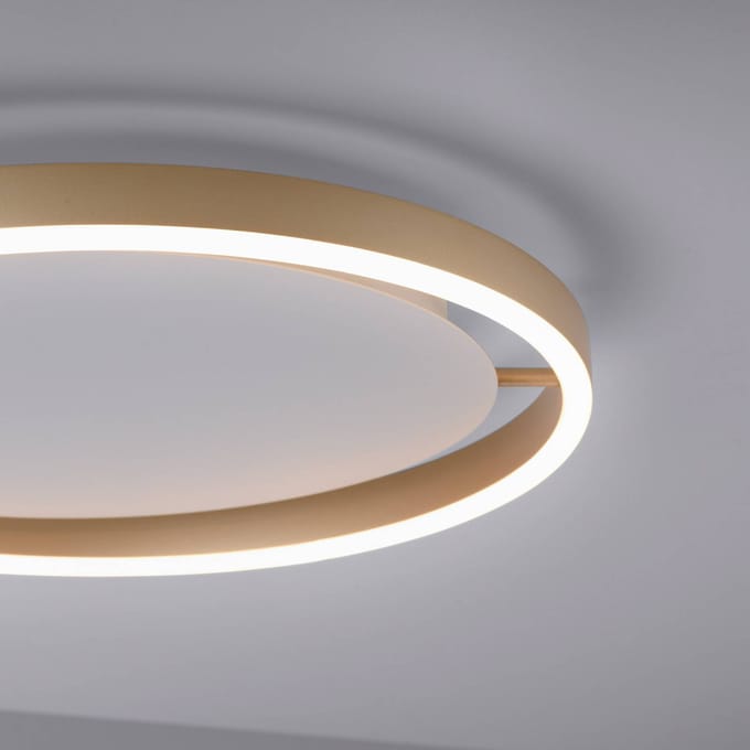 JUST LIGHT. GmbH LED plafondlamp Ritus, Ø 39,3cm mat messing