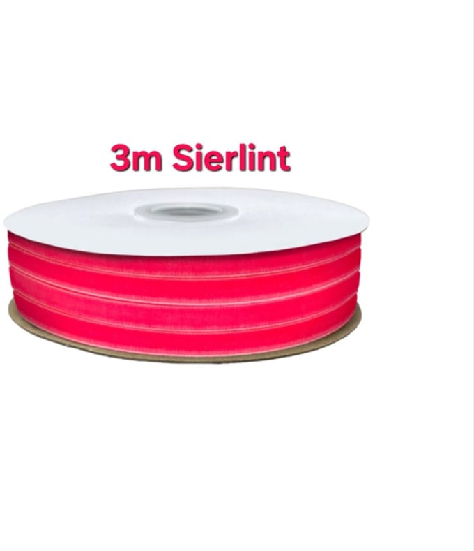 3m Velvet lint 6mm fluor roze