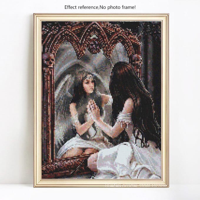Diamant schilderij prinses diamant borduurwerk volledige weergave meisjes foto van steentjes 20X30 black