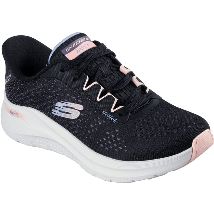 Skechers Arch Fit 2.0 Fresh Pace Textiel Dames Zwarte/multi Sneakers