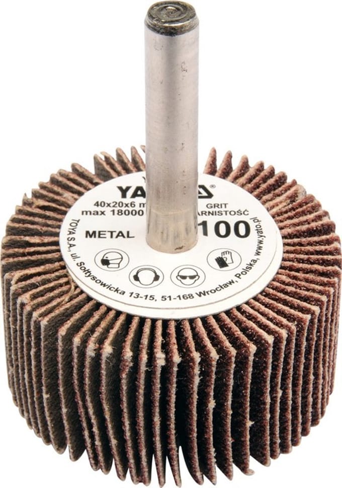 Yato - Schijfborstel - 40x20x6 mm - P60