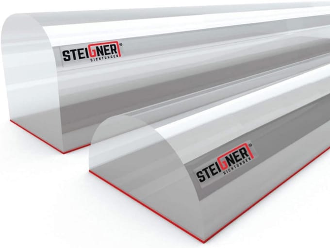 Acryl spatbeschermprofiel 10 mm - waterafstotend en halfrond 100 cm