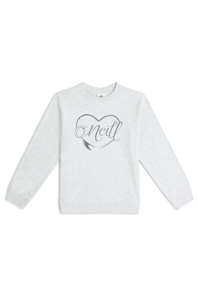 O'Neill Girls Essentials Crew White Melange Maat: 164 | Truien Outlet | kids | Grijs
