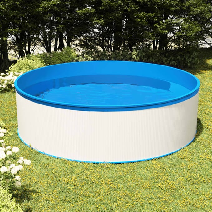 vidaXL - Splasher - pool - met - hangende - skimmer - en - pomp - 350x90 - cm - wit