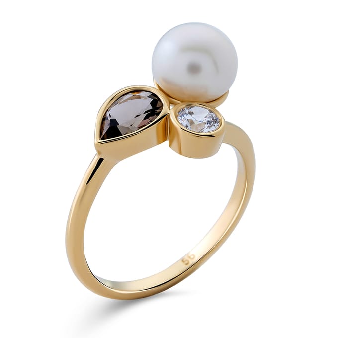 Orphelia Dames 925 Sterling Zilveren Ring - Goud ZR-7498/G