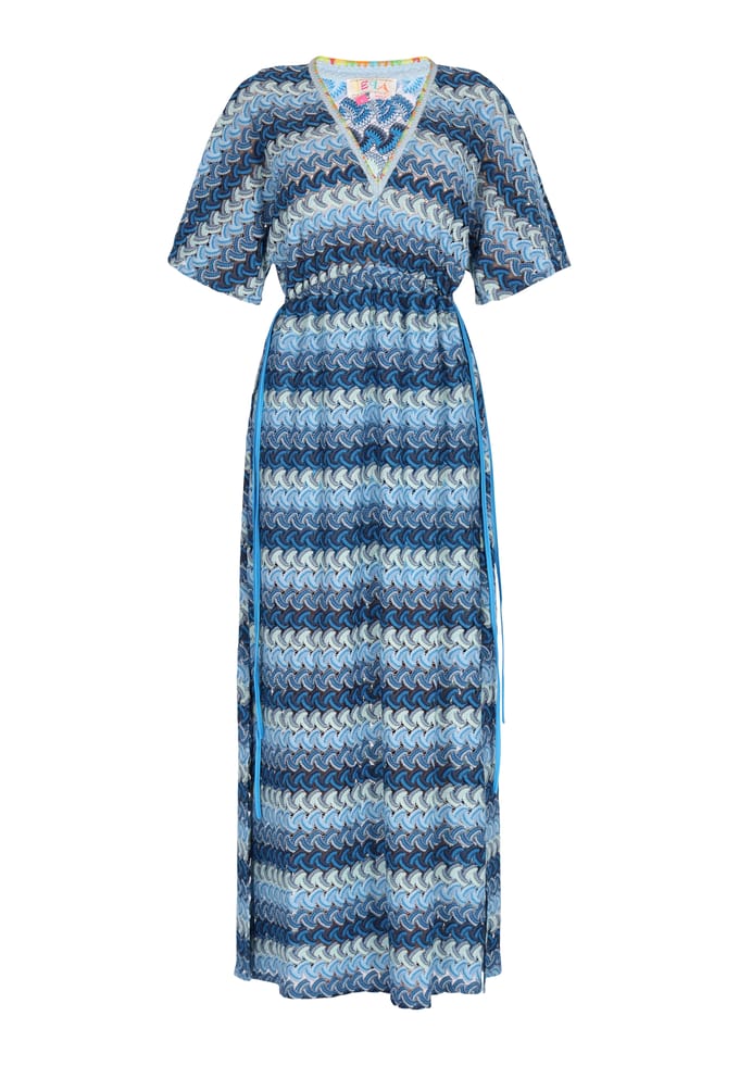 IZIA Jurk Dames Blauw Veelkleurig