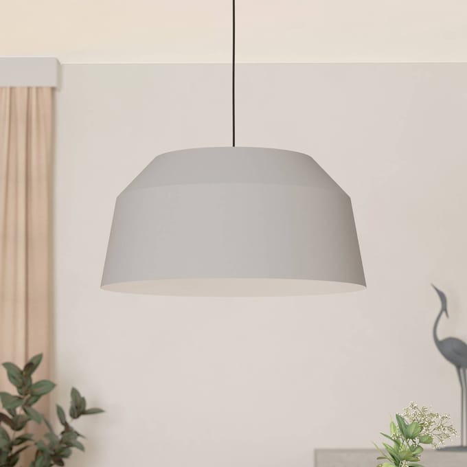EGLO Contrisa hanglamp in grijs, 1-lamp, Ø 52 cm