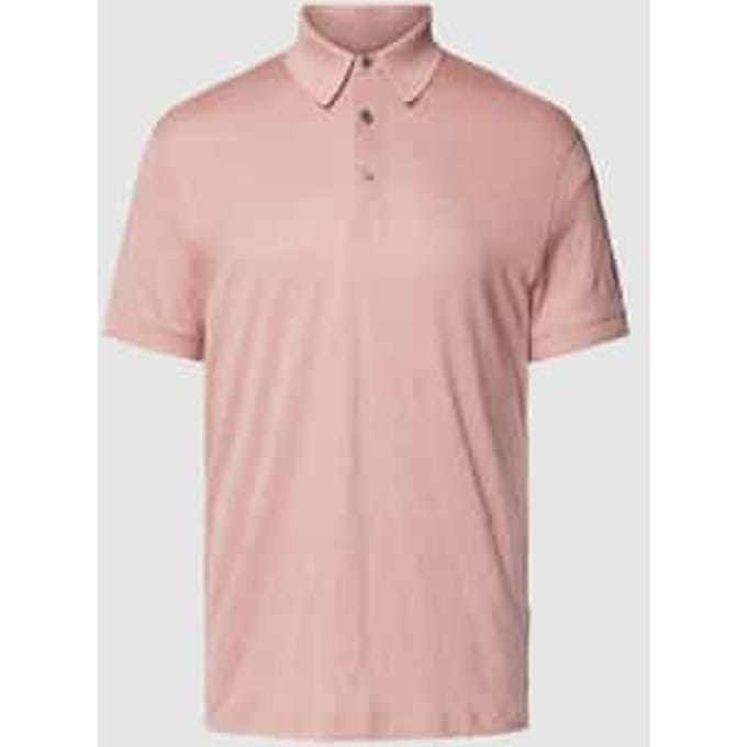 Regular fit poloshirt van linnenmix