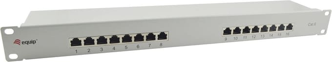16-Poorts CAT.6 Afgeschermd Patchpaneel voor 19 Inch Rackmontage