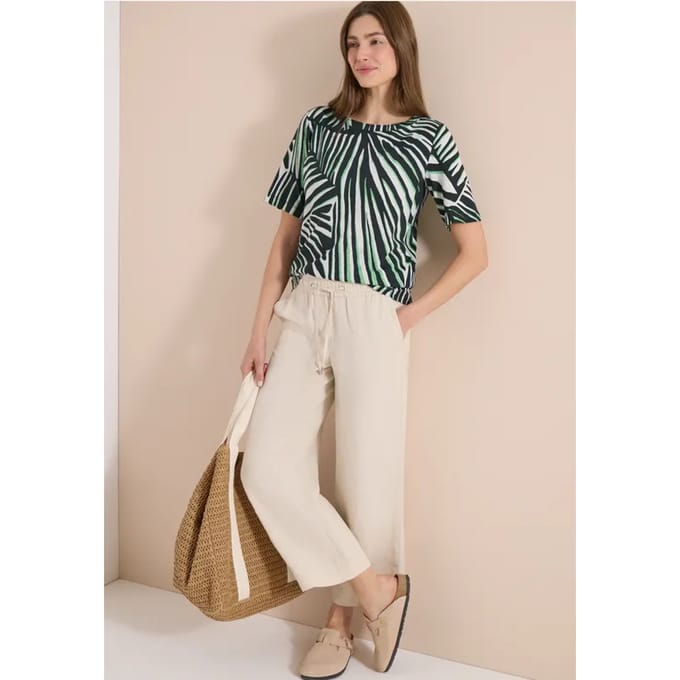 Shirt met ronde hals en grafische print