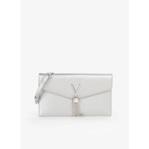 VALENTINO schoudertas clutch Luxe Pochette Argento zilverkleurig