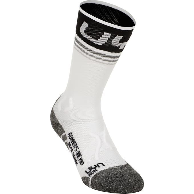 UYN Runner'S One Mid Hardloopsokken Dames-Wit,Zwart