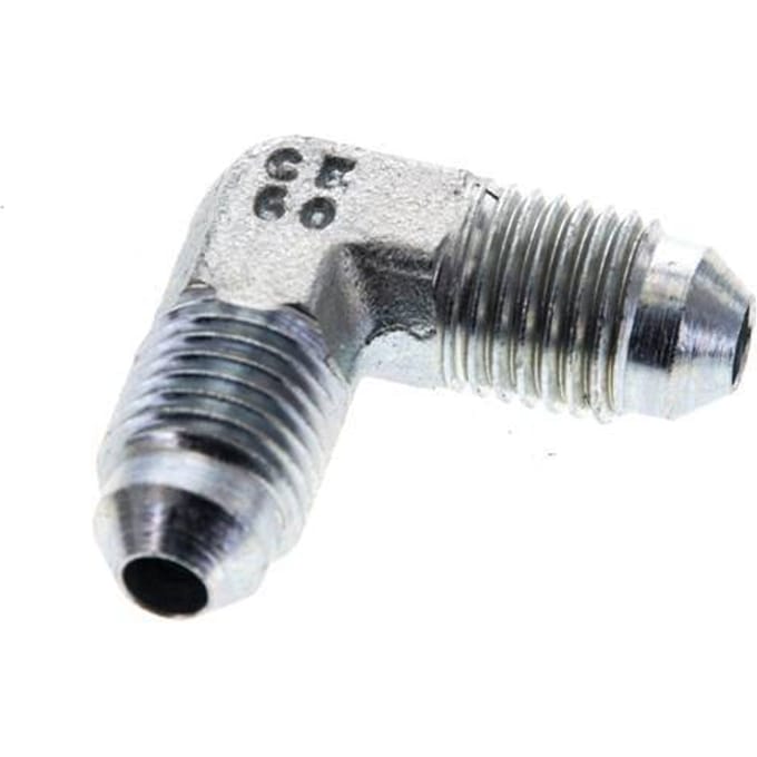 90° JIC  L-Koppeling UNF 7/16''-20 Buitendraad Staal 450bar [2 Stuks]