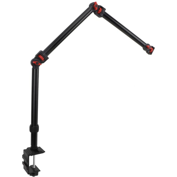 Camera Arm Klem Mount Stand met 1/4in Schroef Verstelbare Scharnierende Arm Universeel voor Webcam Projector Telefoon black