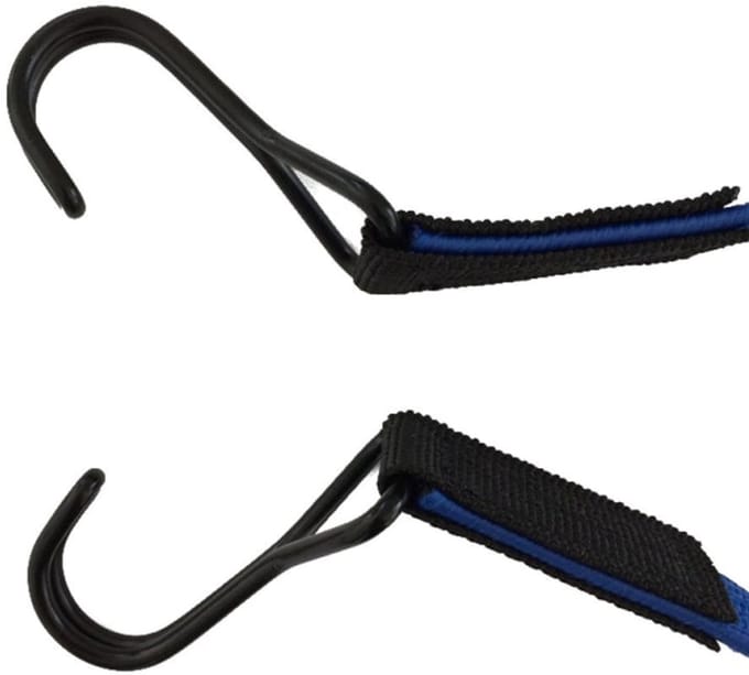 Spanngummi met Haken, Elastisch Band 80cm Blau