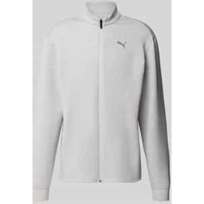 Sweatjack met opstaande kraag en logo
