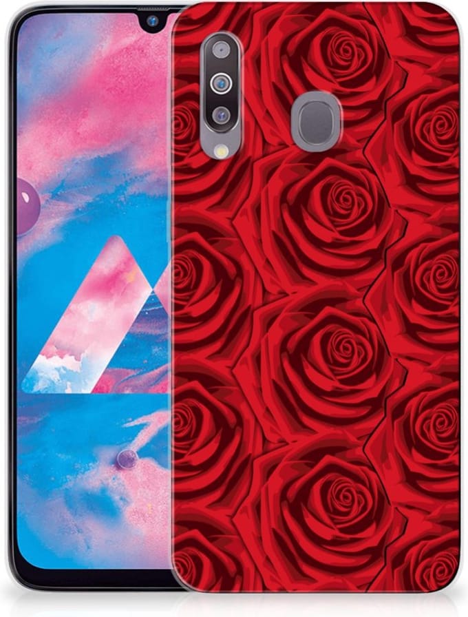 Samsung Galaxy M30 TPU Case Red Roses