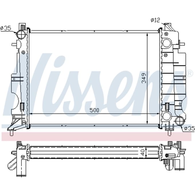 Radiator, motorkoeling NISSENS 64035A