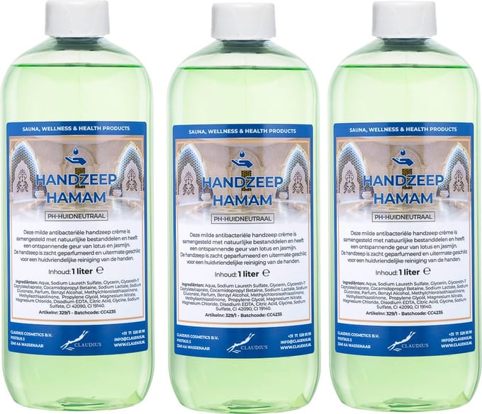 Handzeep Hamam 1 liter - set van 3 stuks