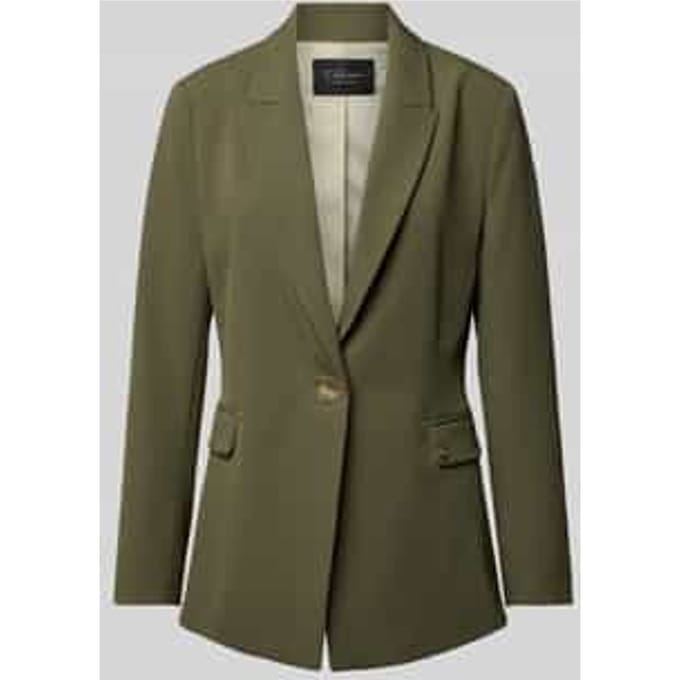 Slim fit blazer met klepzakken