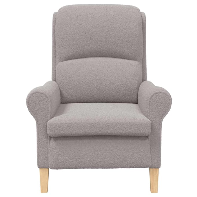 vidaXL - Fauteuil - Lichtgrijs - Zachte - Sherpa-stof