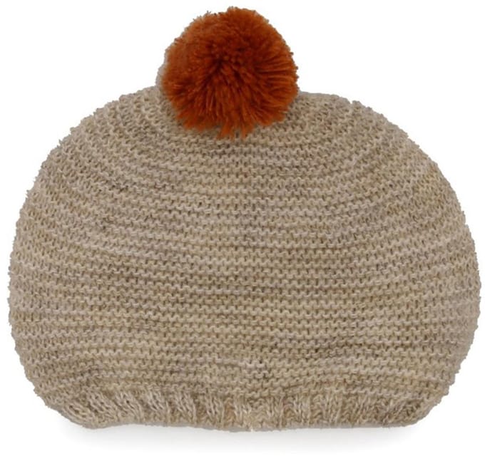 Asi poppenkleding gebreide muts - poppenaccessoire rustkleur.