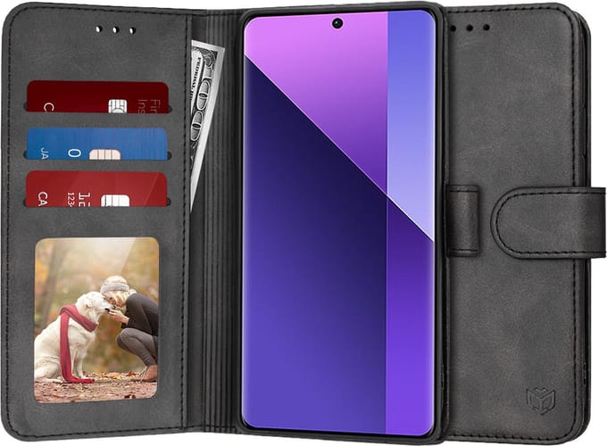 Hoesje geschikt voor Xiaomi Redmi Note 13 Pro Plus - Techsuit Diary Book Wallet Case - Zwart