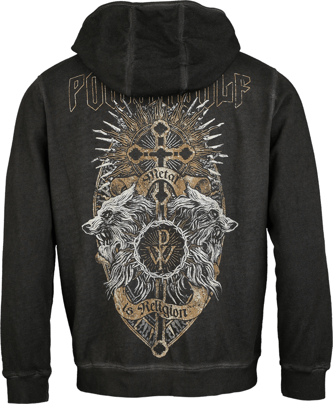 Powerwolf Crest Wolves Heren Vest met capuchon - donkergrijs - M