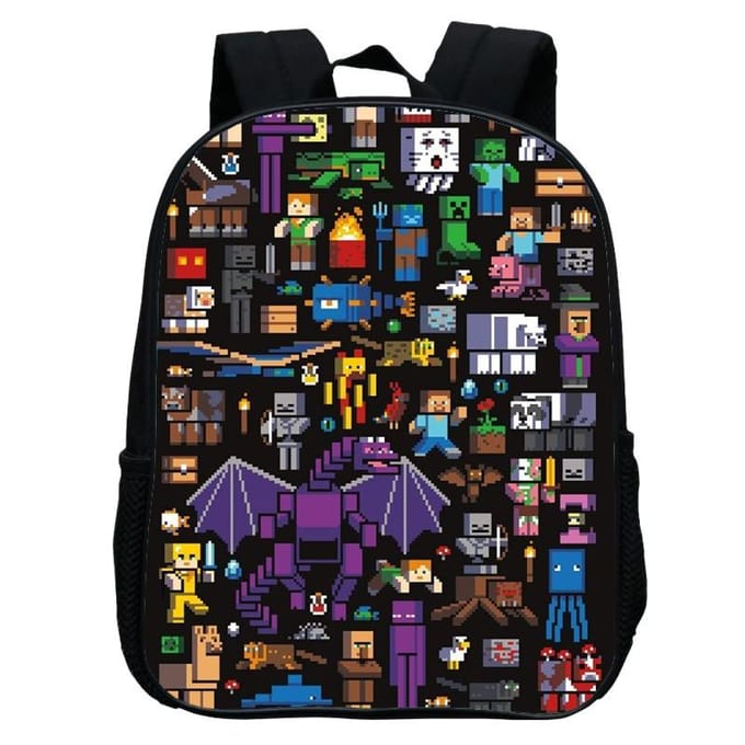 Bedrukte Kleuterschooltas, Cartoon Minecraft 12-Inch Rugzak, Licht En Casual 12inch backpack