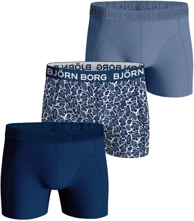 Bjorn Borg Boxers 3Pack Stretch Blauw - Maat M - Heren - Boxershorts