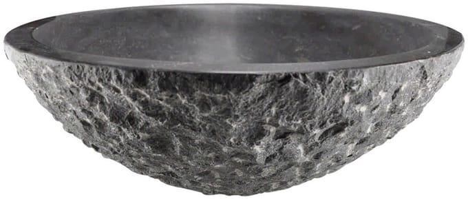 Wiesbaden Raw Waskom Rond Hamerslag 42 x 14 cm - Hardsteen Gezoet