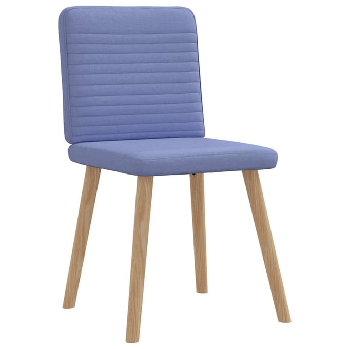 vidaXL Eetkamerstoelen 6 st stof jeansblauw