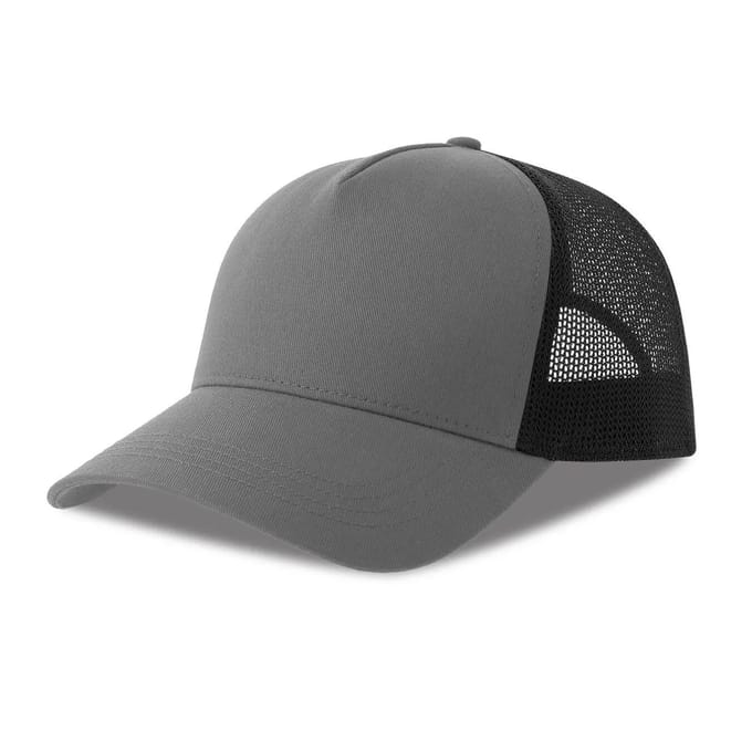 Atlantis Headwear Rapper Cotton-S Cap AT535 - grey/black - One size