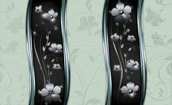 Abstract Floral Pattern Photo Wallcovering