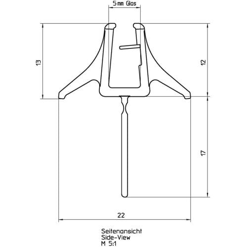 DUSCHOLUX lower sealing strip for Piccolo Duo 251011010001100