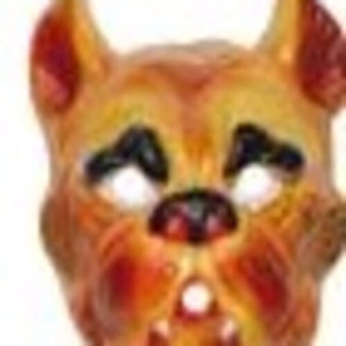 Dieren Masker - Hond Bulldog - Plastic - Volwassenen