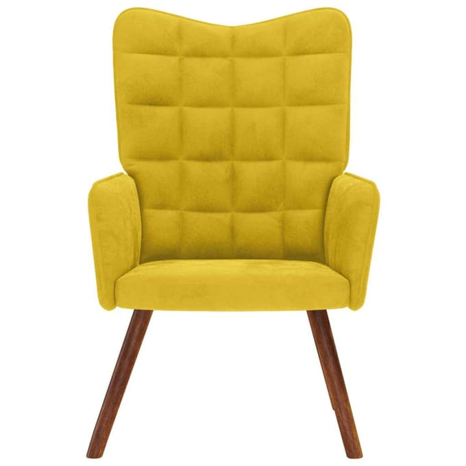 vidaXL Relaxstoel fluweel geel