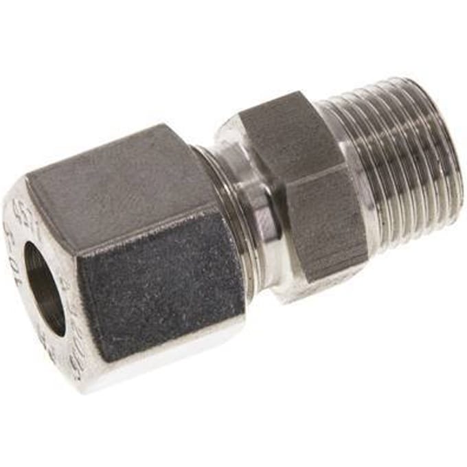 10L & R3/8'' RVS Rechte Snijringkoppeling Buitendraad 630bar ISO 8434-1