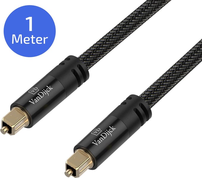 VanDijck Toslink Optische Kabel - Soundbar - 1 meter - Zwart