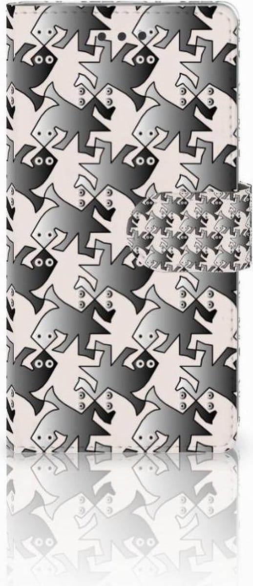 Huawei Ascend P8 Lite Telefoonhoesje met Pasjes Salamander Grey