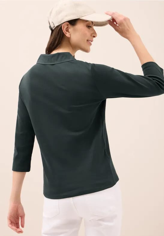 Poloshirt met 3/4 mouwen