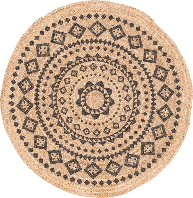 Pergamon Vloerkleed Nele Handgemaakt Jute Etno Rond