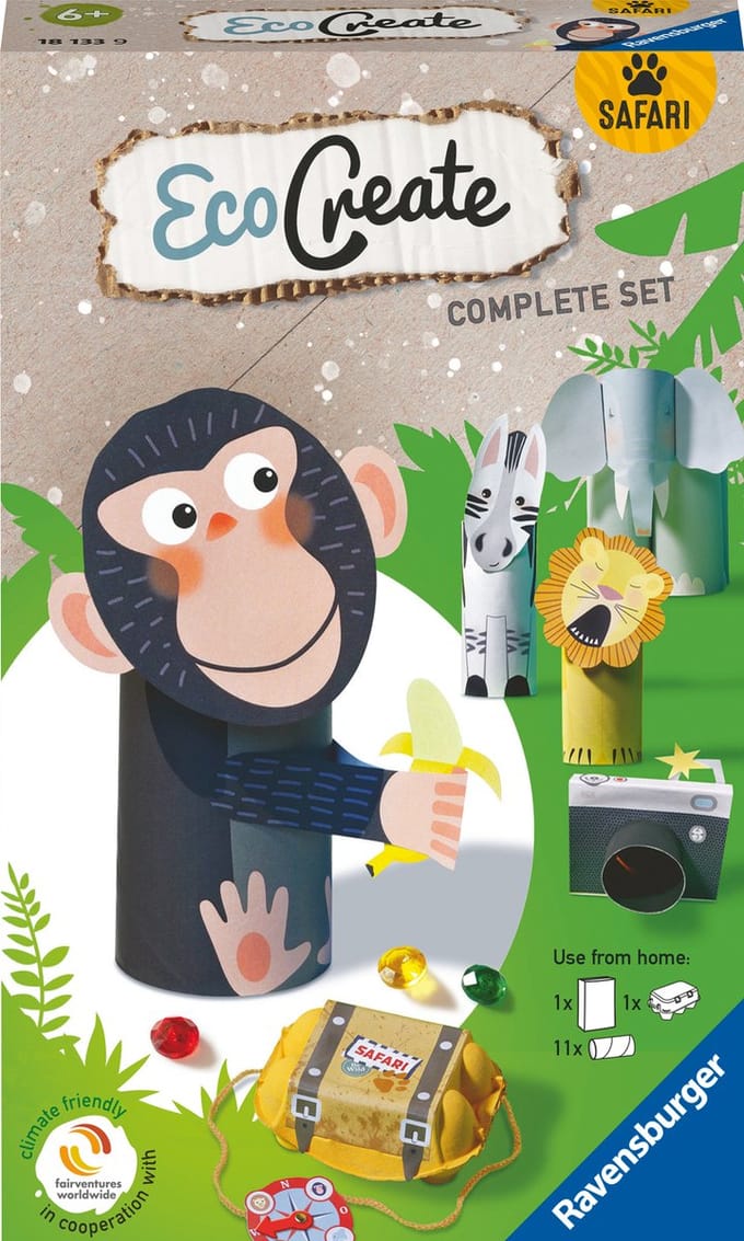 Ravensburger EcoCreate Mini Safari -  Hobbypakket - Knutselen met oude verpakkingen
