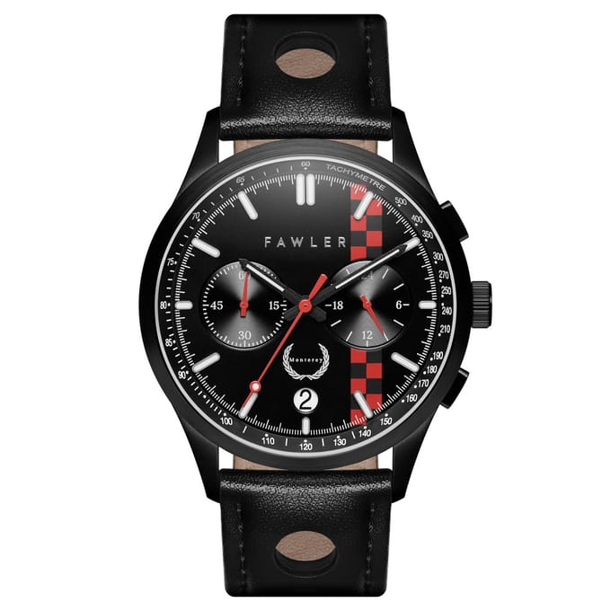 Monterey | Limited Edition Zwart Racehorloge
