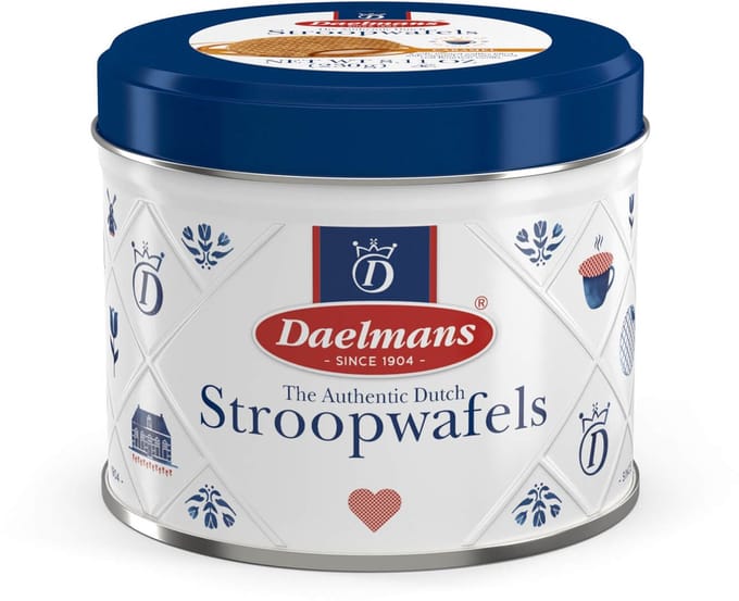 Daelmans Stroopwafelblik – Doos met 9 blikken – 72 Stroopwafels (9x8)