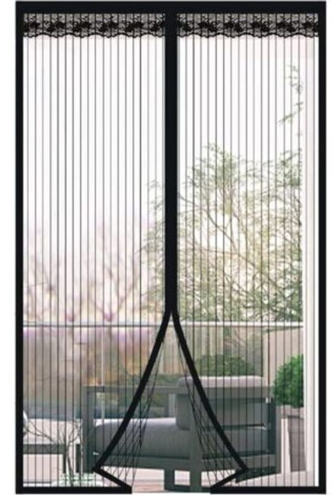 Zwart magnetisch muggennet, 150x220cm