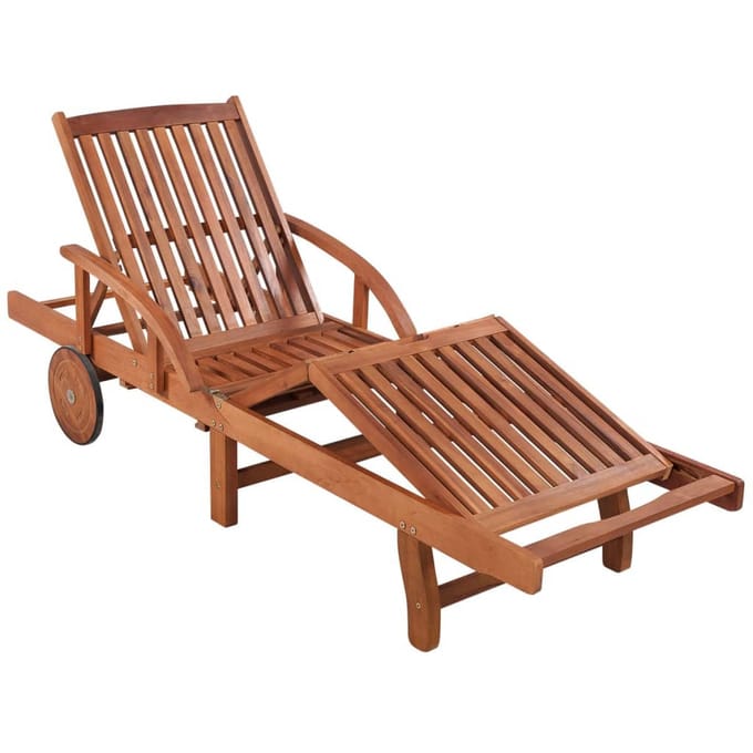 vidaXL - Ligbed - met - tafel - massief - acaciahout