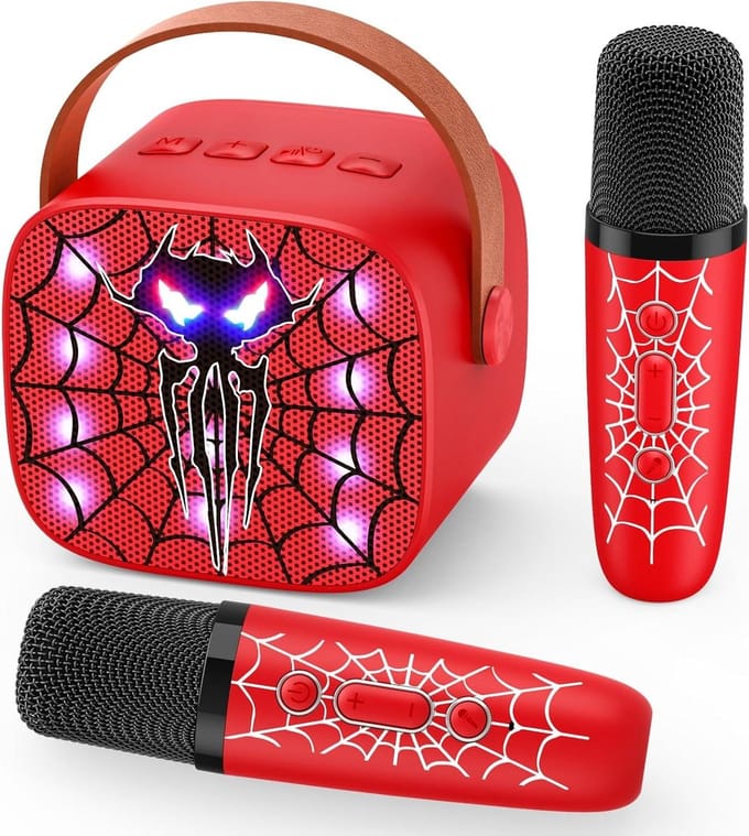 Karaoke Set Kinderen - Draagbare Microfoon - Muziek Feestjes - 2 Draadloze Microfoons - 16 x 16 x 7 cm