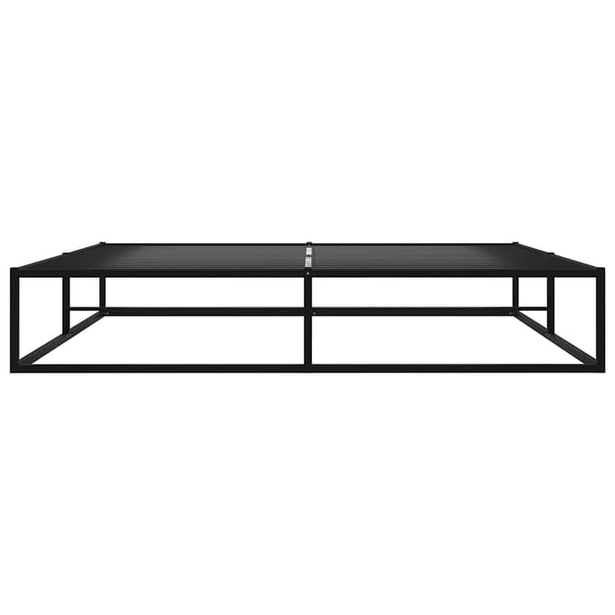 vidaXL - Bedframe - metaal - zwart - 140x200 - cm