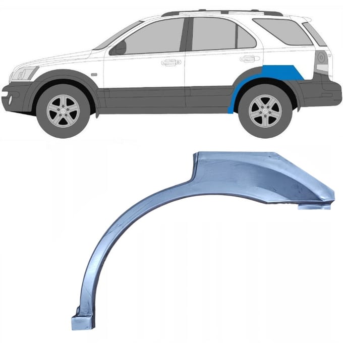 Reparatiepaneel achterspatbord voor Kia Sorento 2002-2009 / Links